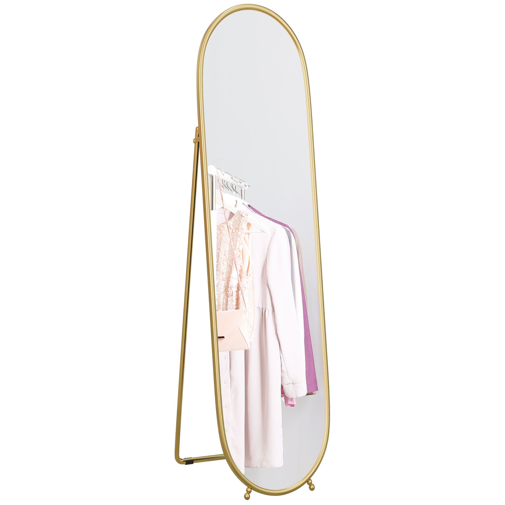HOMCOM Full Length Mirror 160x40cm Hanging or Leaning Free Standing Floor Mirror image 2