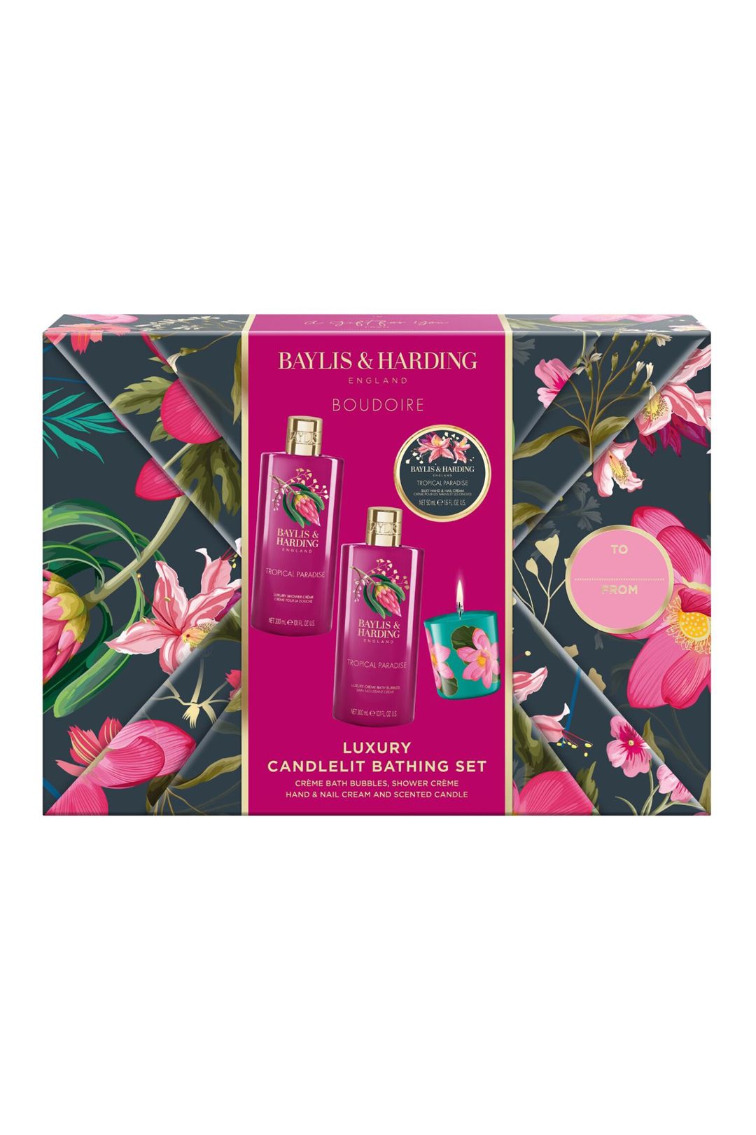 Baylis & Harding Boudoire Gift Wrapped Candlelit Gift Set Multi image 1