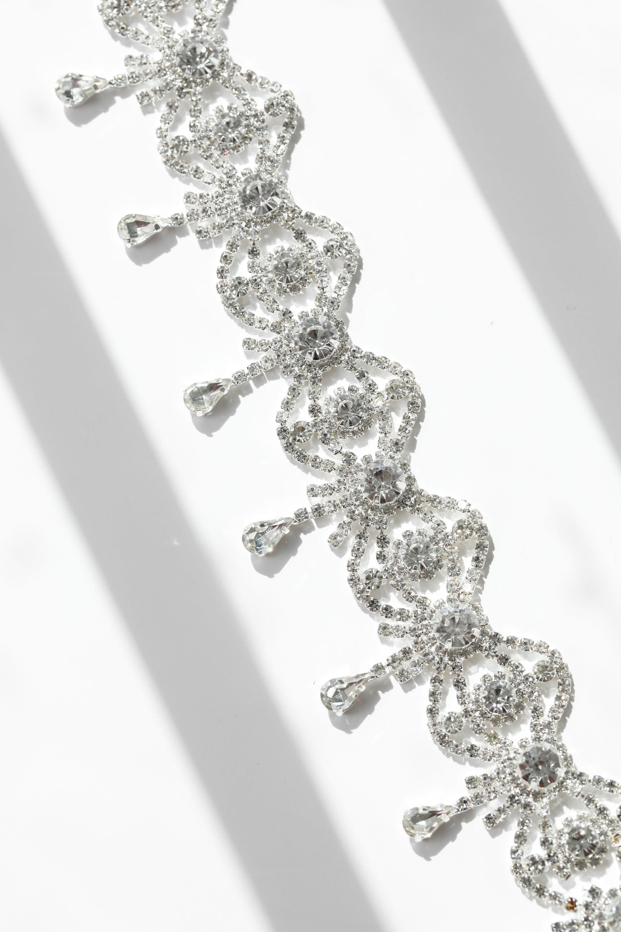 Mood Mood Silver Crystal Bow Drop Statement Choker image 3