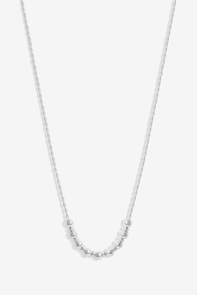 Simply Silver Sterling Silver 925 Rope Textured Ball Necklace
