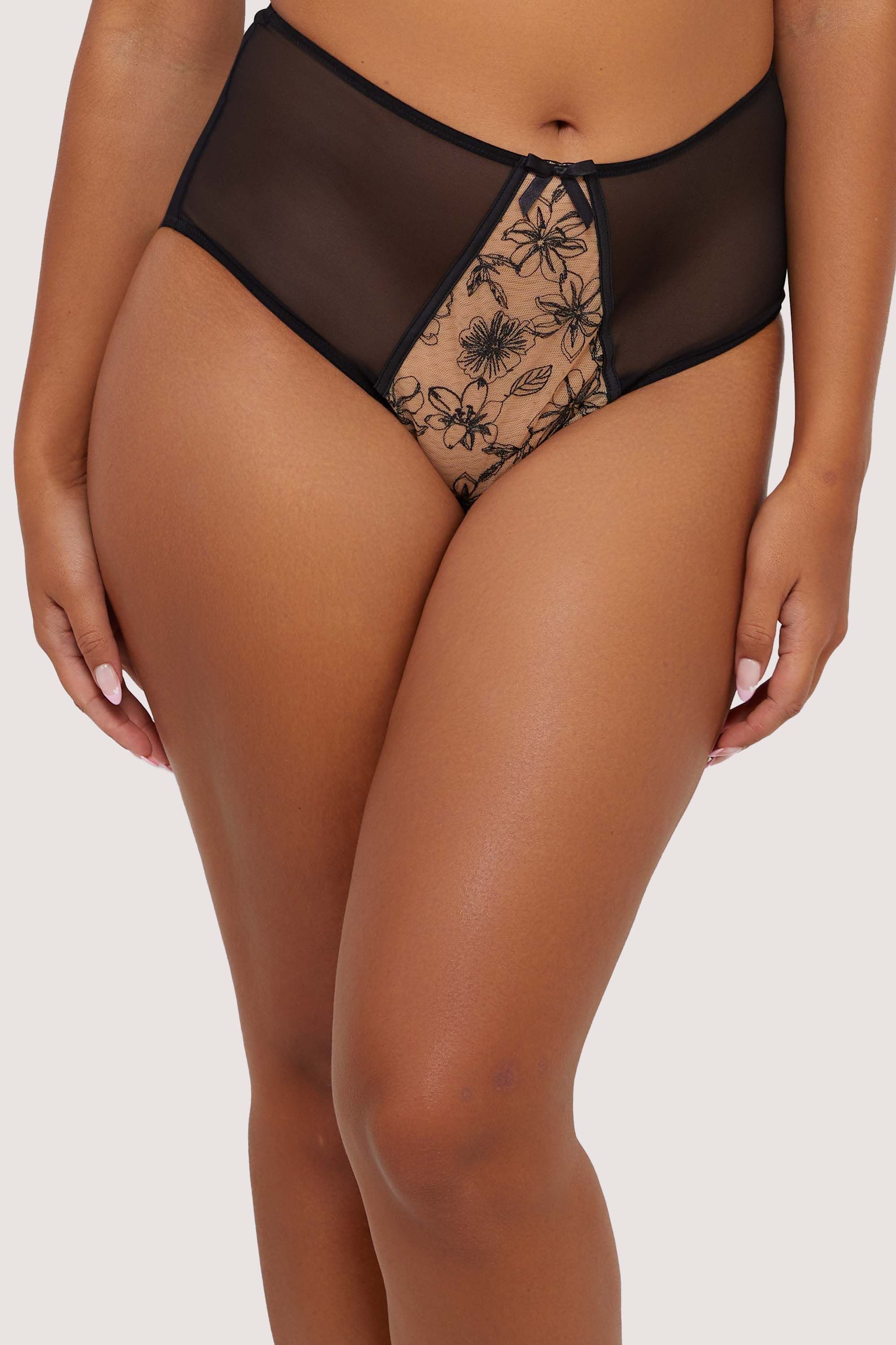 Playful Promises Olivia Contrast Embroidery High Waist Brief image 1