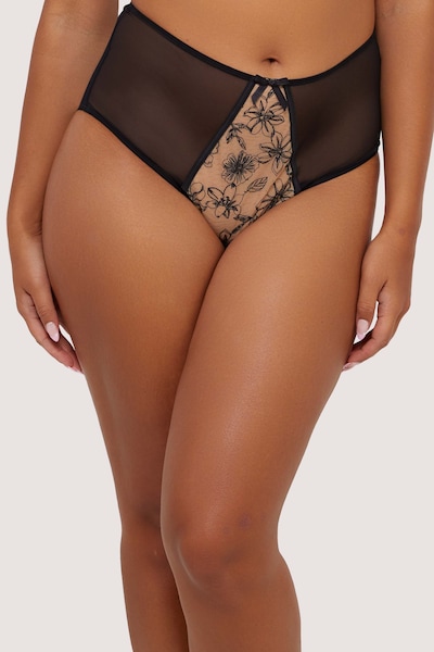 Playful Promises Olivia Contrast Embroidery High Waist Brief