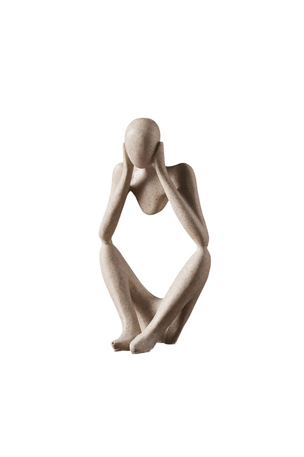 Living and Home Art Abstract Meditator Statue Tabletop Woman Figurine image 4