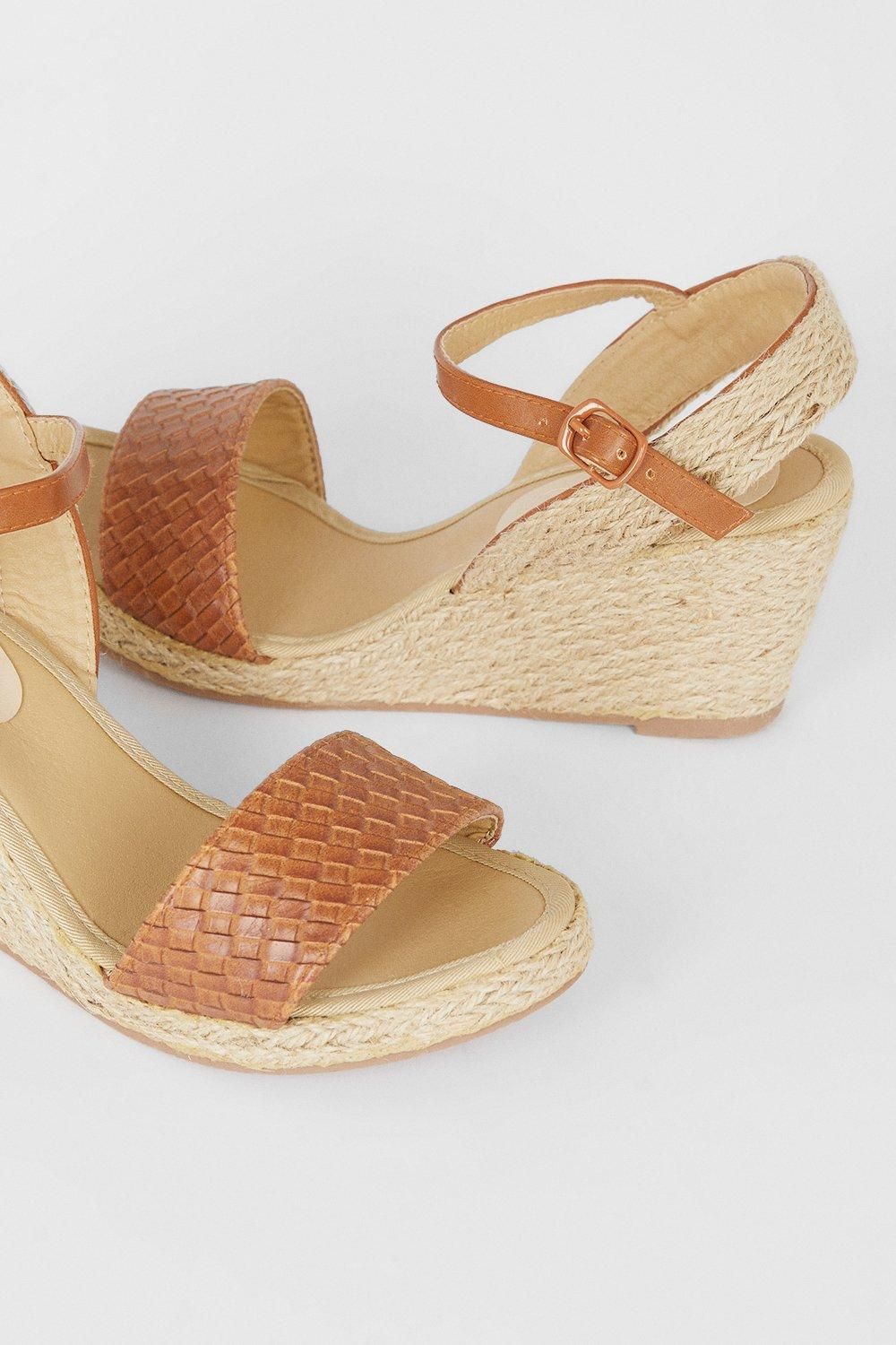 Dorothy Perkins Ruben Low Woven Espadrille Wedges Tan image 4