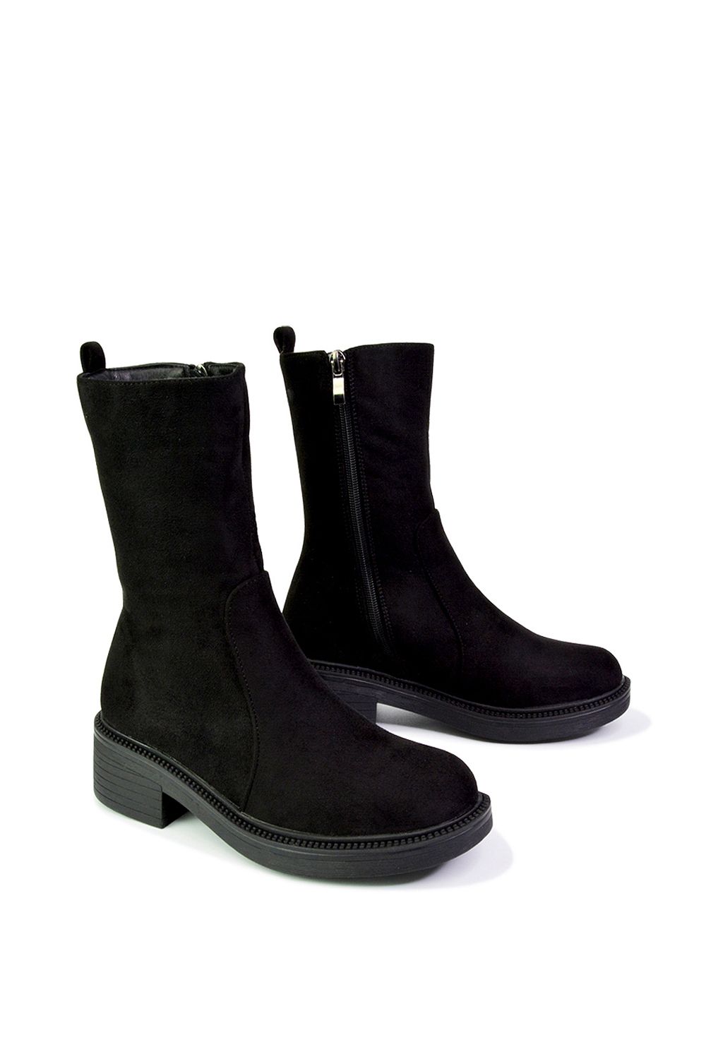 XY London 'Senna' Calf High Cleated Sole Boots image 4