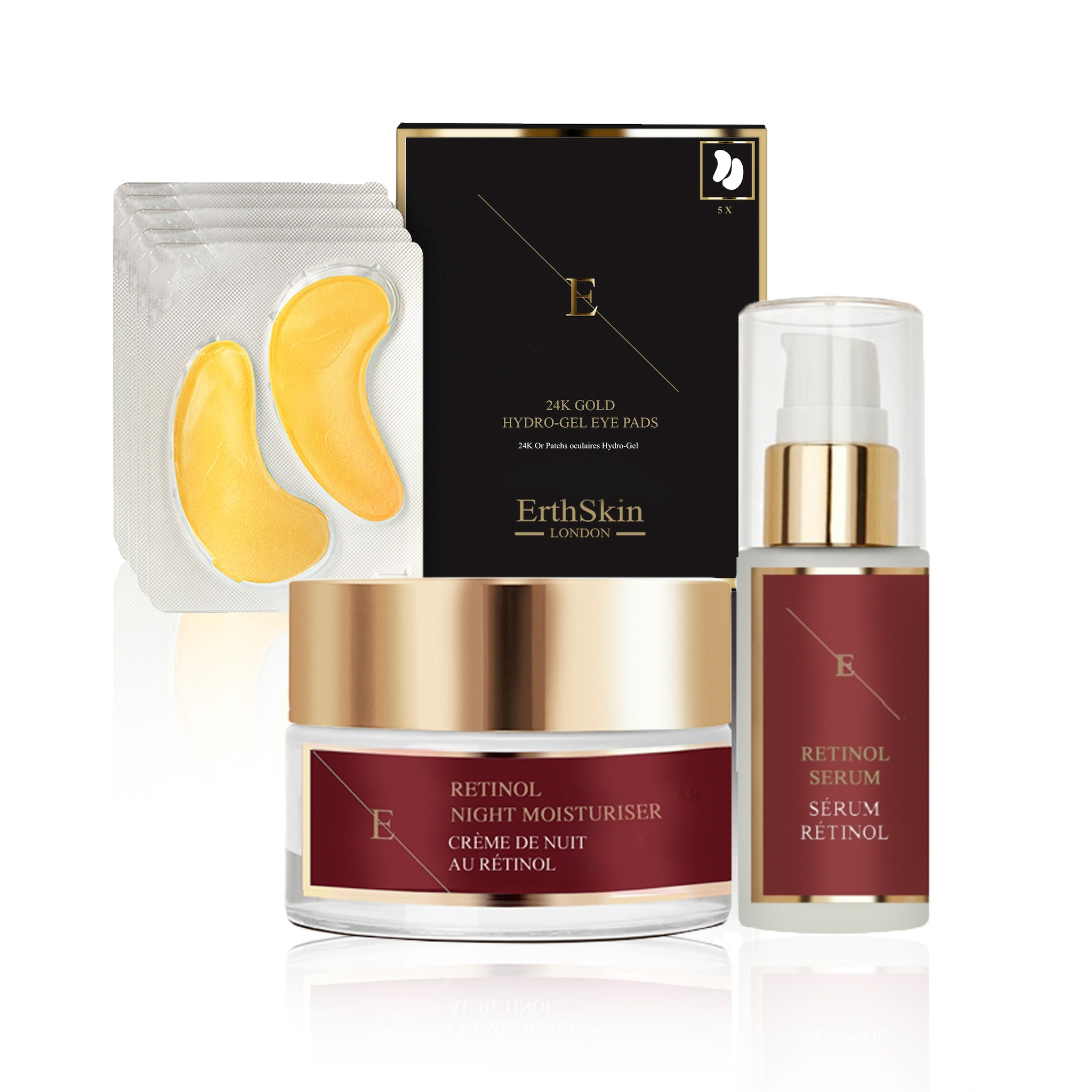 Erth Skin London Pro Retinol Set with 24K Gold Eye Treatment image 1
