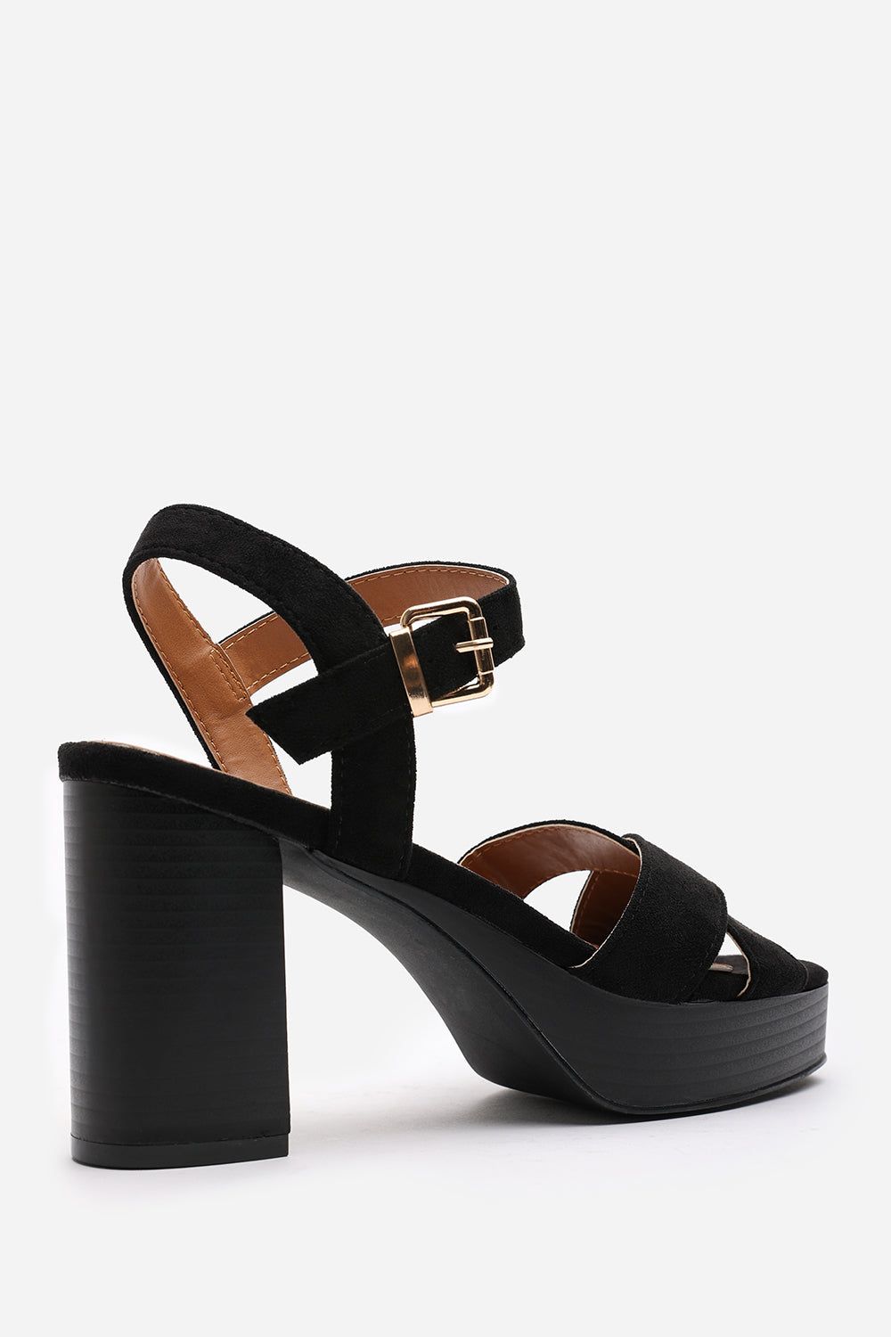 Where's That From 'Yvette' Wide Fit Suede Cross Over Platform Sandals With Buckle Strap image 6
