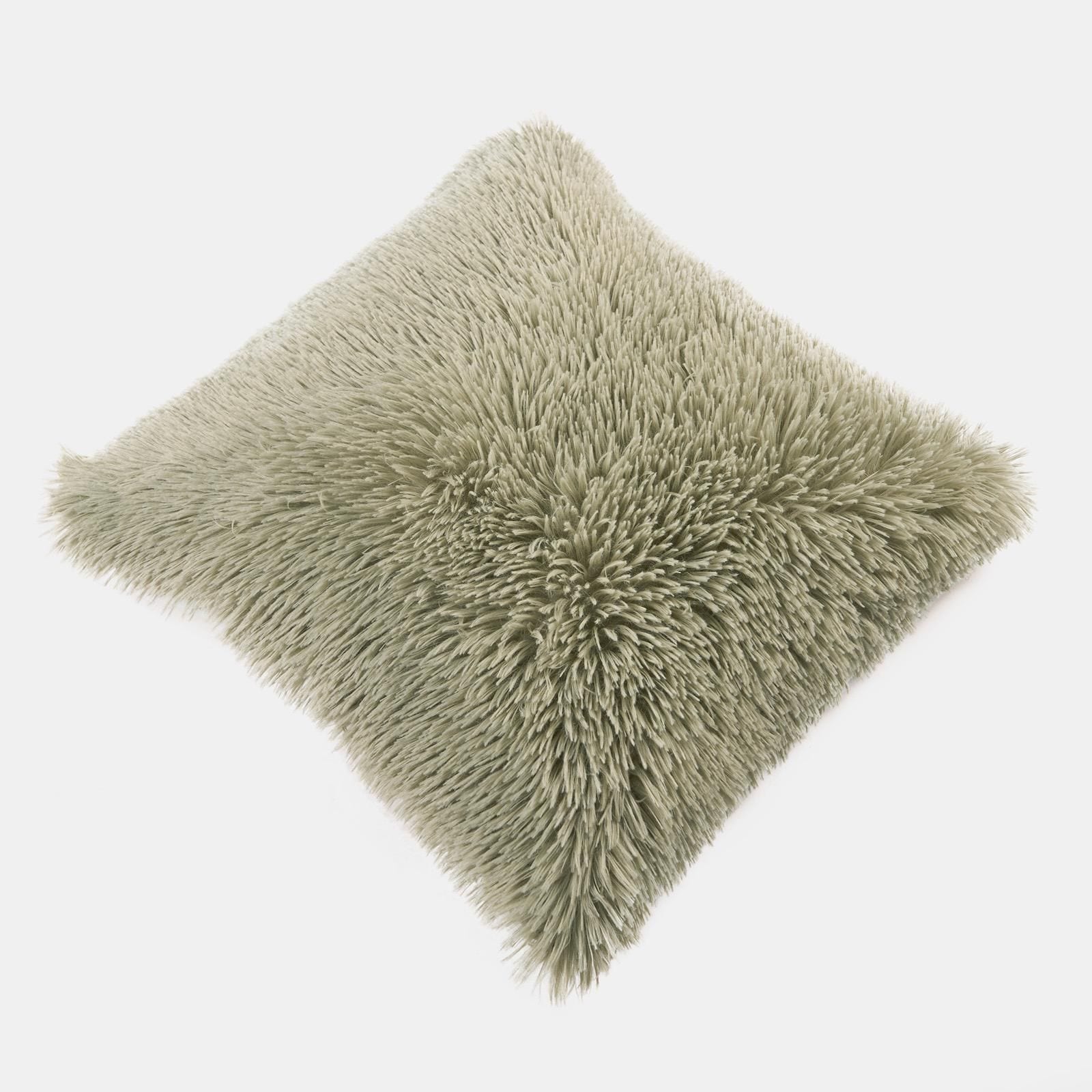 OHS Set of 4 Soft Fluffy Shaggy Square Filled Cushion Covers image 6
