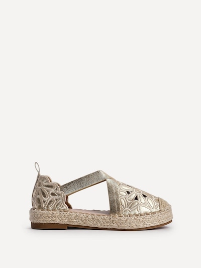Linzi Jillian Gold Faux Leather Espadrille Sandals