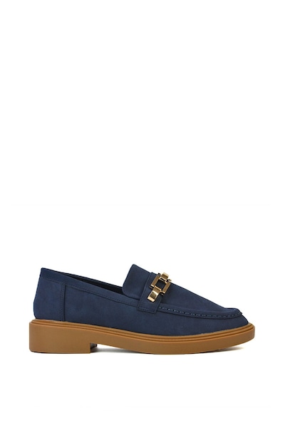 XY London 'Dakoa' Gold Chain Back to School Chunky Loafer Shoes