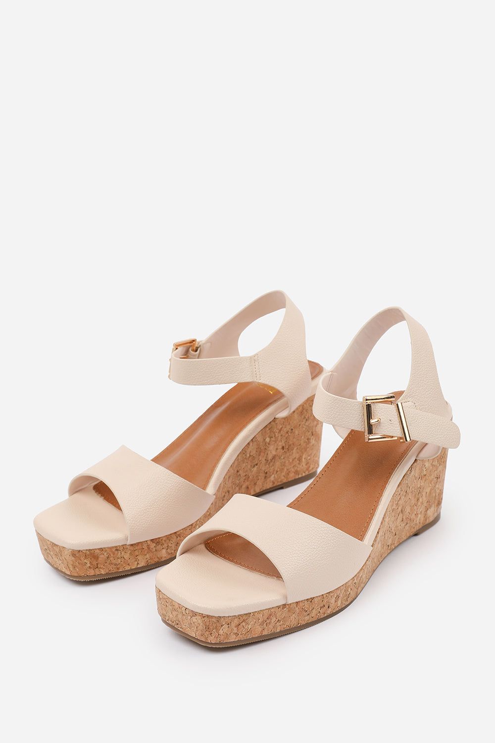 Where's That From 'Imelda' Wedge Sandals With Buckle Ankle Strap image 3