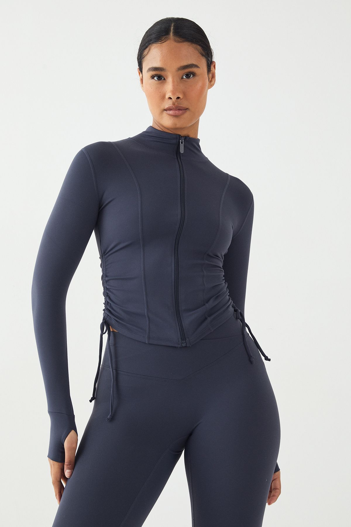 DSGN Studio DSGN Studio Ultra Sculpt Ruched Side Sports Jacket Midnight image 3