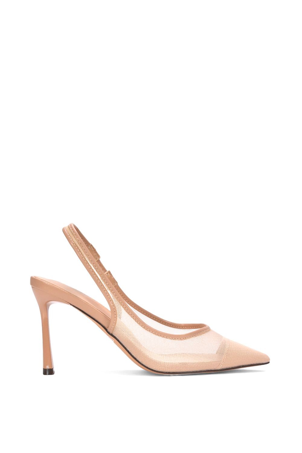 XY London 'Caroline' Pointed Toe Mesh Slingback Court Shoe Heels image 1