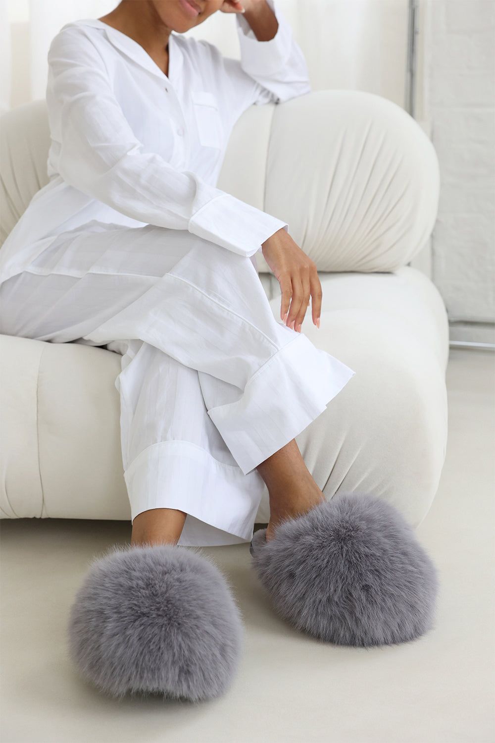 Where's That From 'Keira' Ultimate Fluffy Faux Fur Mule Slippers image 6