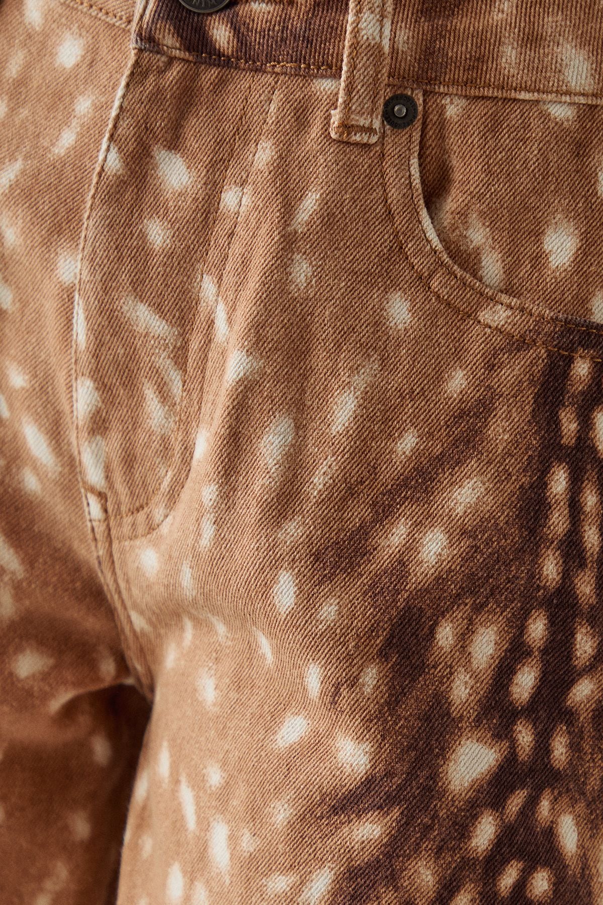 Warehouse Deer Print Straight Leg Denim Jean Animal image 5