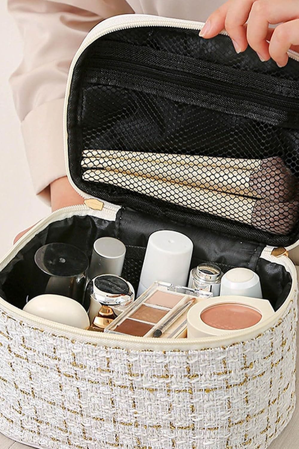 Living and Home Large Toiletry Bag Cosmetic Bag Travel Makeup Bag Organizer image 3