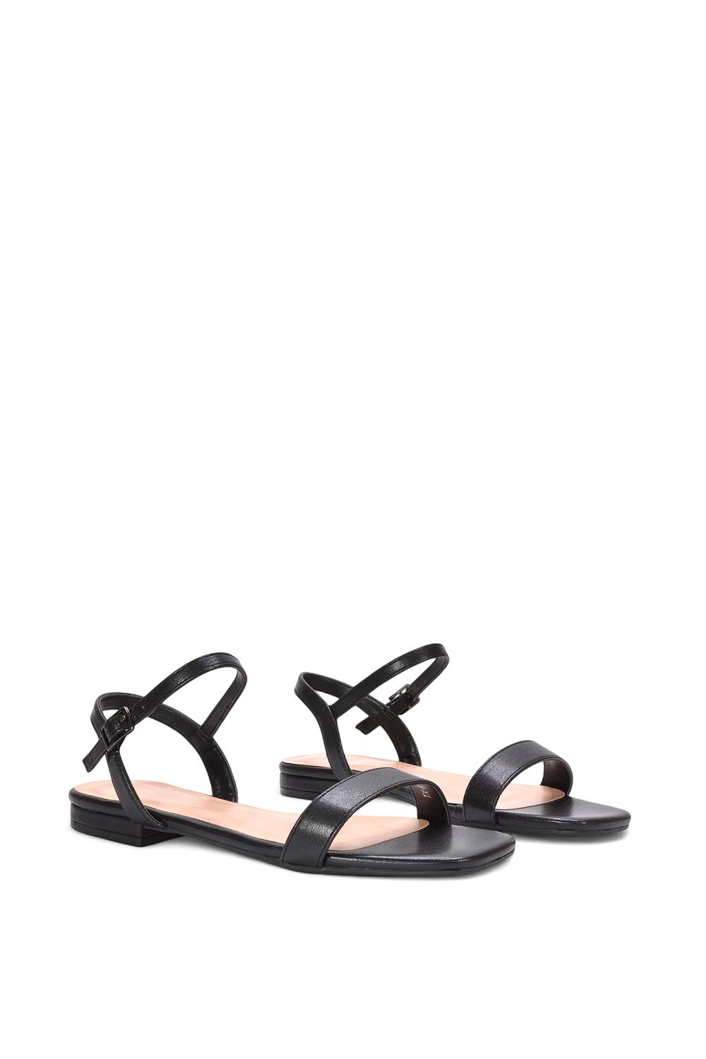 XY London 'Hallie' Open Toe Flat Strappy Sandals With Ankle Strap image 4