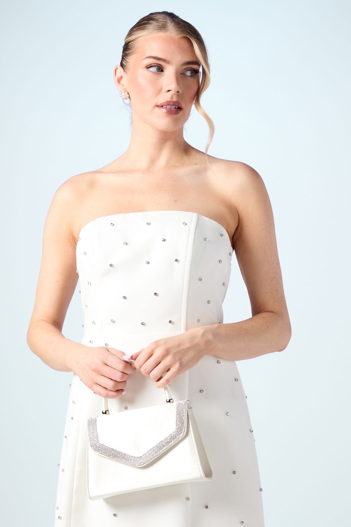 Coast Bridal Angel Embellished Top Handle Grab Bag Ivory image 1