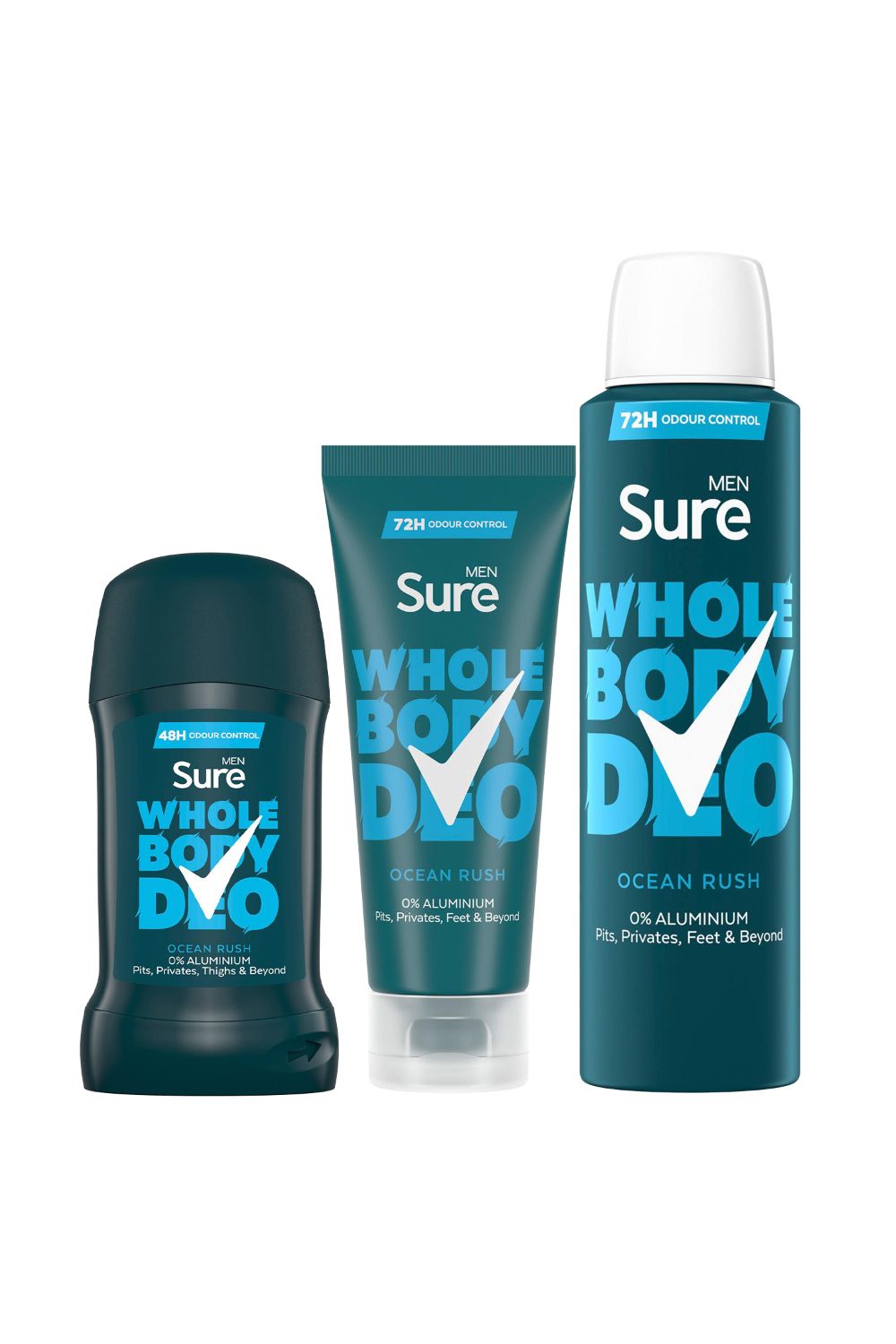 Sure Whole Body Ocean Rush Bundle Spray, Cream and Stick image 1