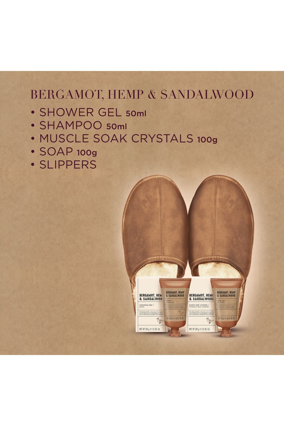 Baylis & Harding The Fuzzy Duck Bergamot, Hemp & Sandalwood Men's Luxury Slipper Gift Set Multi image 4