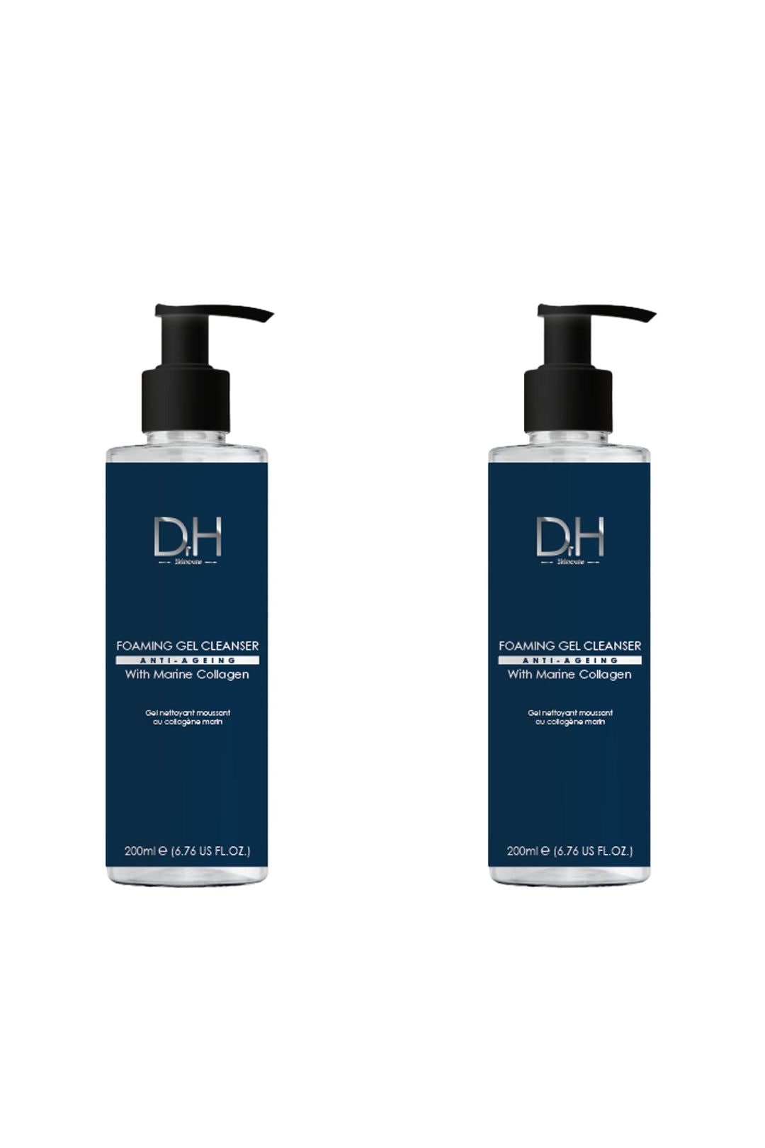 Dr H Foaming Gel Cleanser with Marine Collagen 120ml x 2 Duo Pack image 1