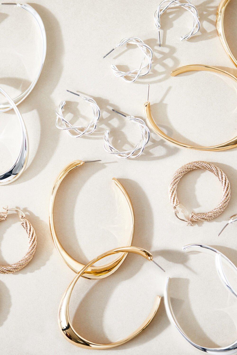 Mood Gold Gold Polished Hoop Earrings PrettyLittleThing