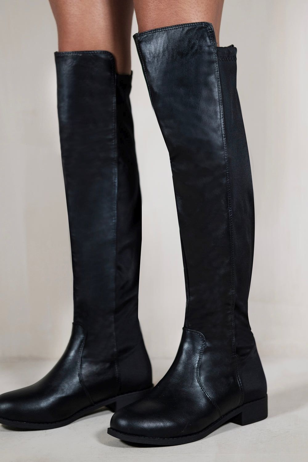 Where's That From 'Diem' Over Тhe Knee Pull On Boots with Low Heel image 2