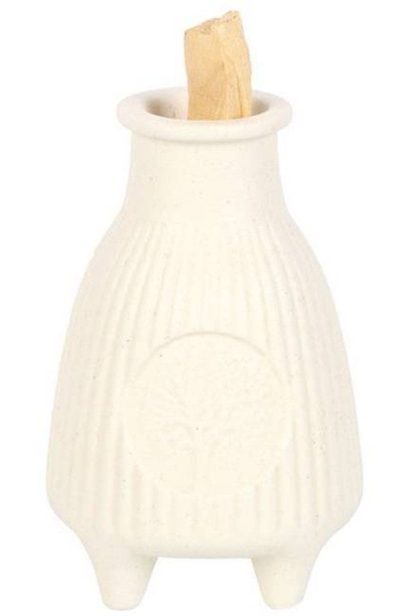 KDMD Cream Ribbed Palo Santo Burner image 1