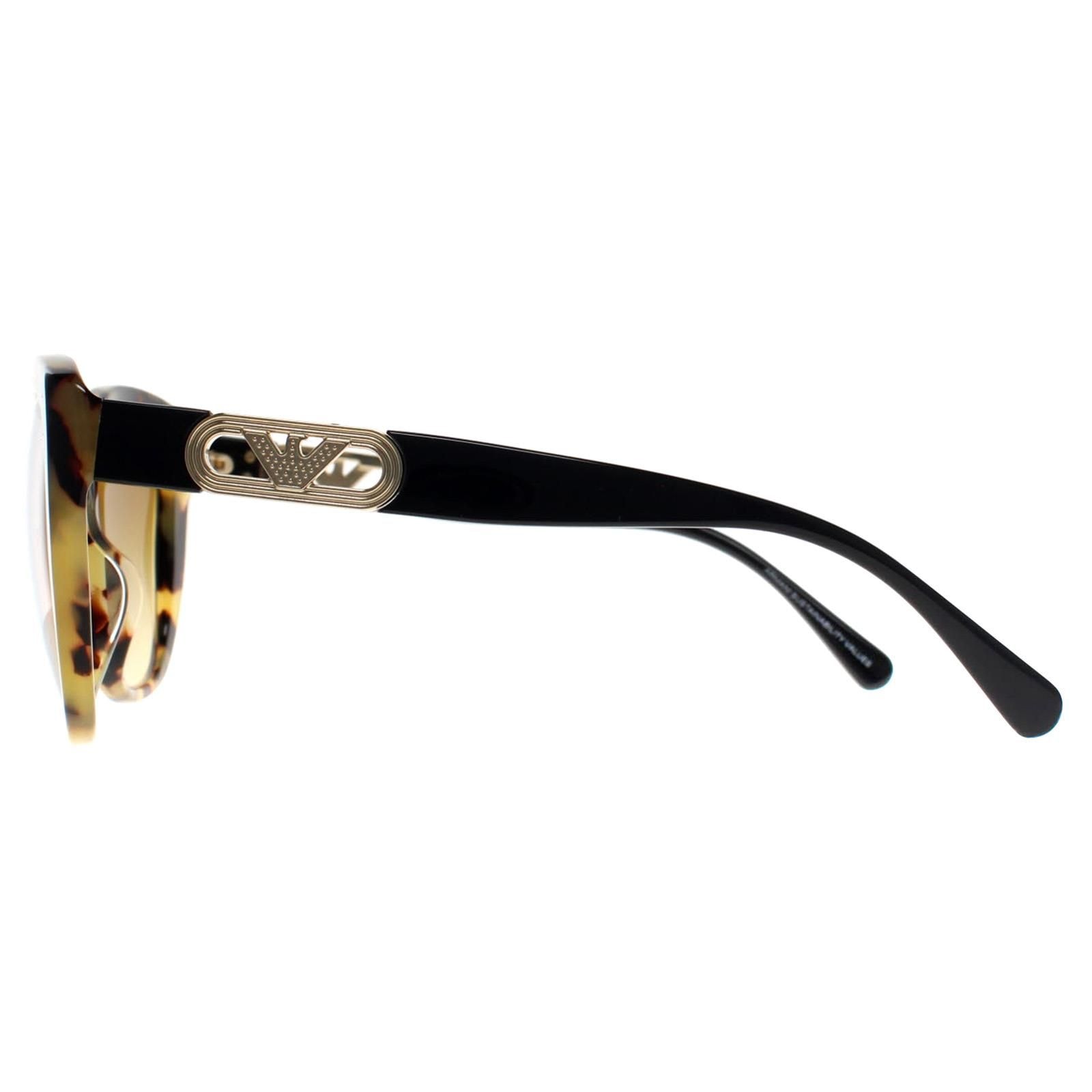 Emporio Armani Butterfly Shiny Yellow Havana Light Brown Gradient EA4214U image 3