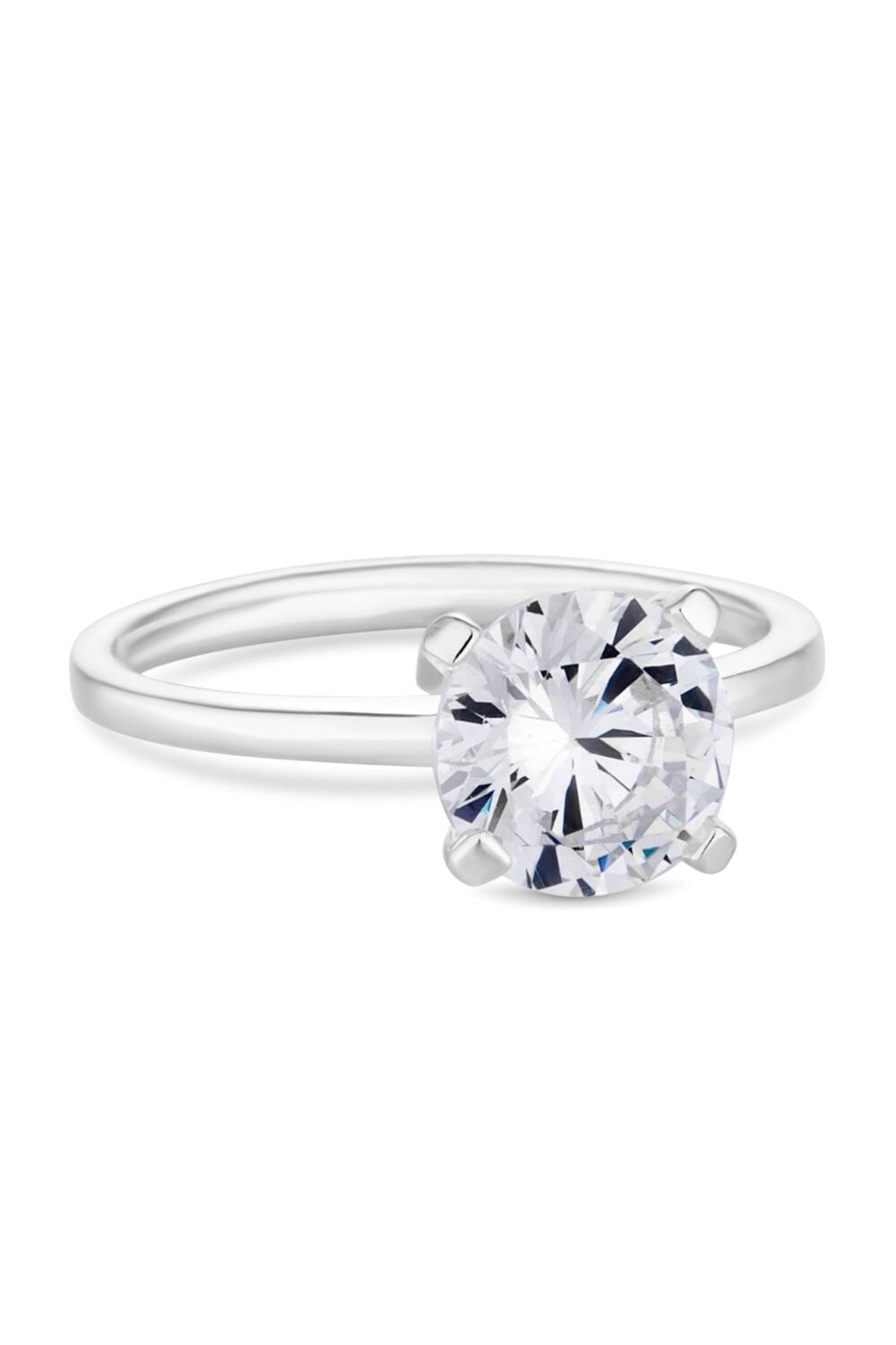 Simply Silver Sterling Silver 925 with Cubic Zirconia Solitaire Ring image 1