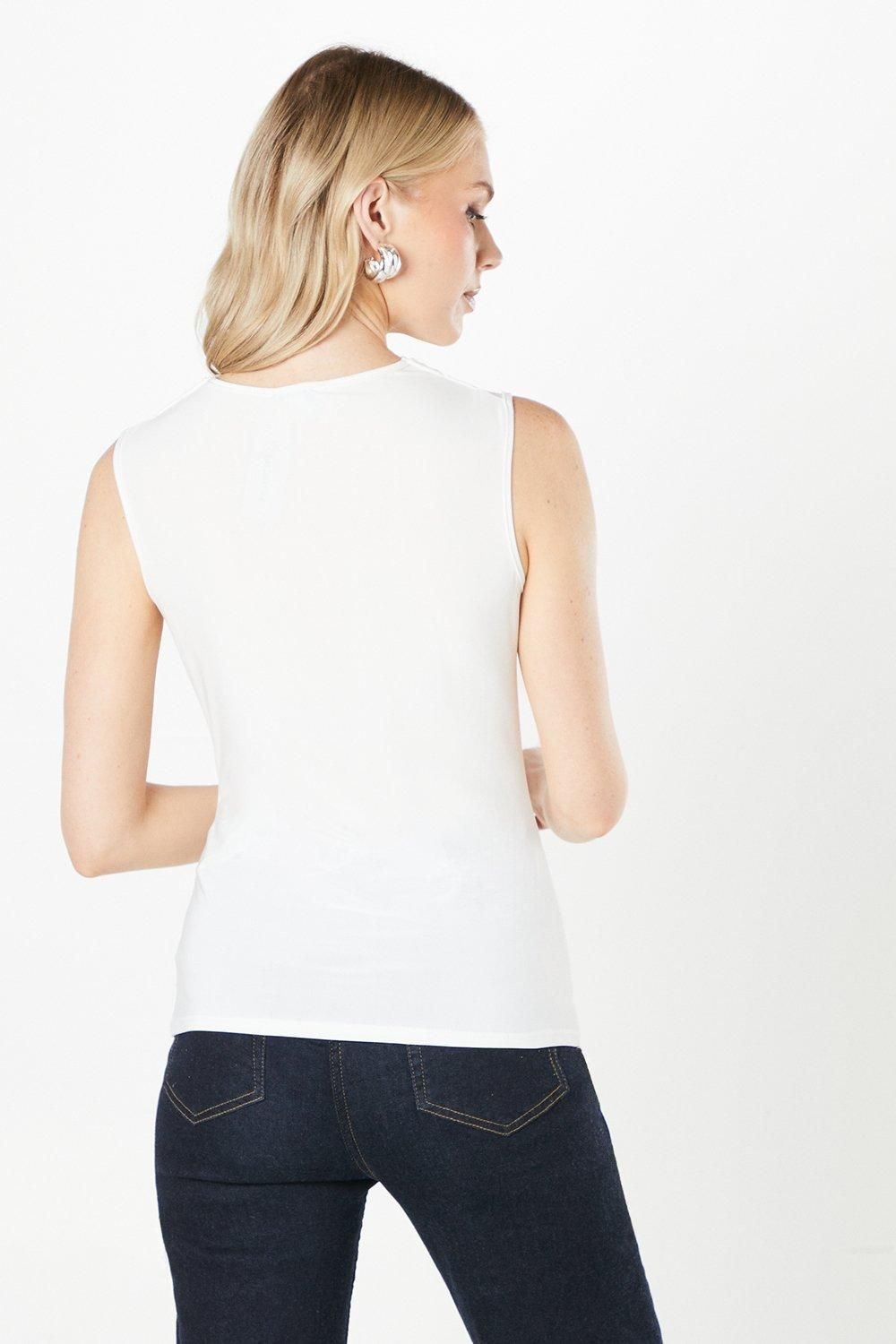 Principles White Soft Touch Cowl Neck Top Ivory image 3