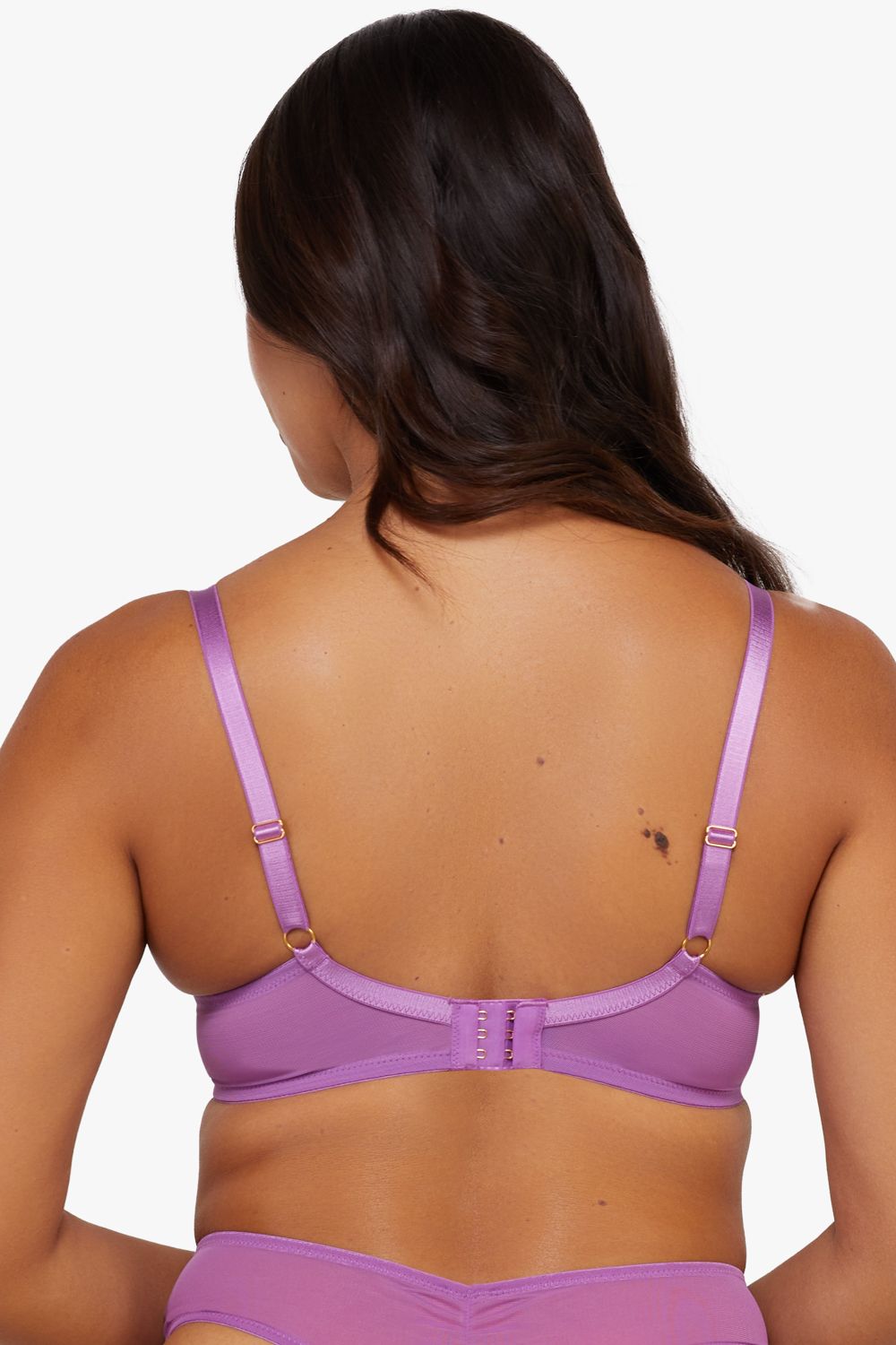 Playful Promises Rosanna Purple Long Line Plunge Bra image 4