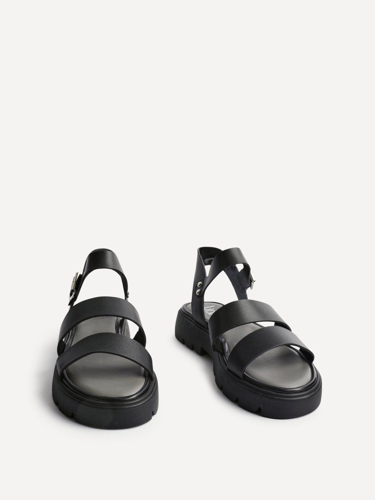 Linzi Tayla Wide Fit Black Gladiator Sandals image 3
