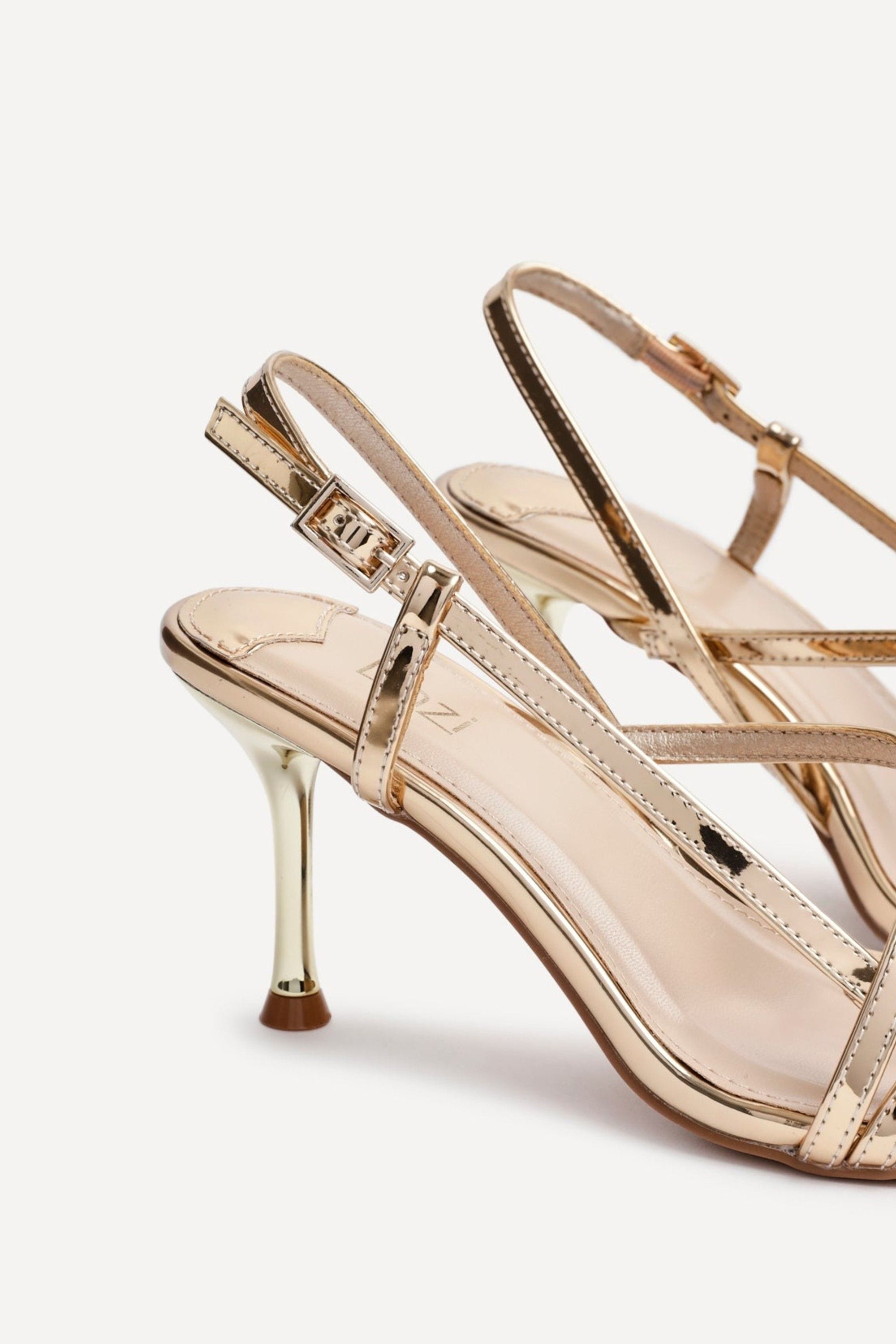 Linzi Midnight Gold Chrome Heeled Sandals image 5