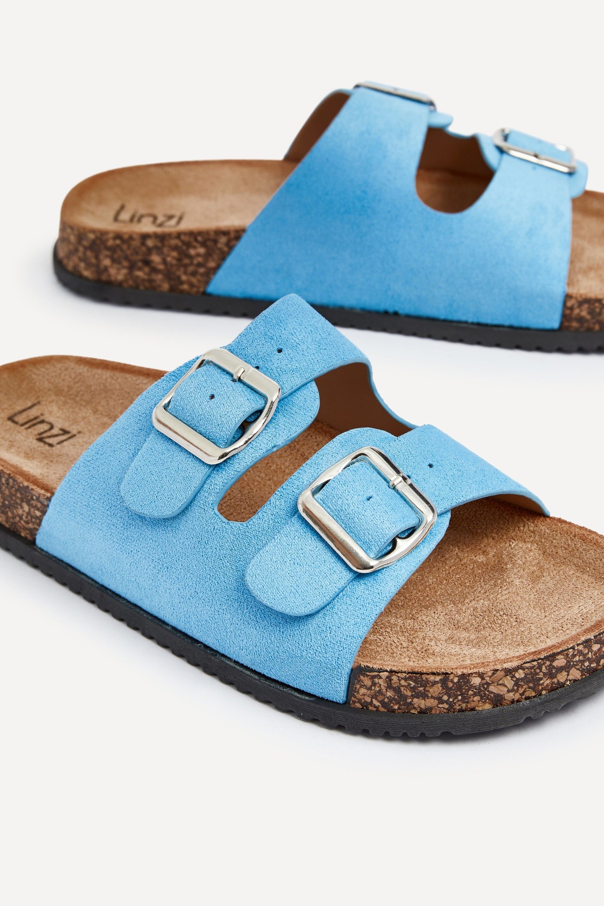 Linzi Echo Blue Double Buckle Sandals image 5