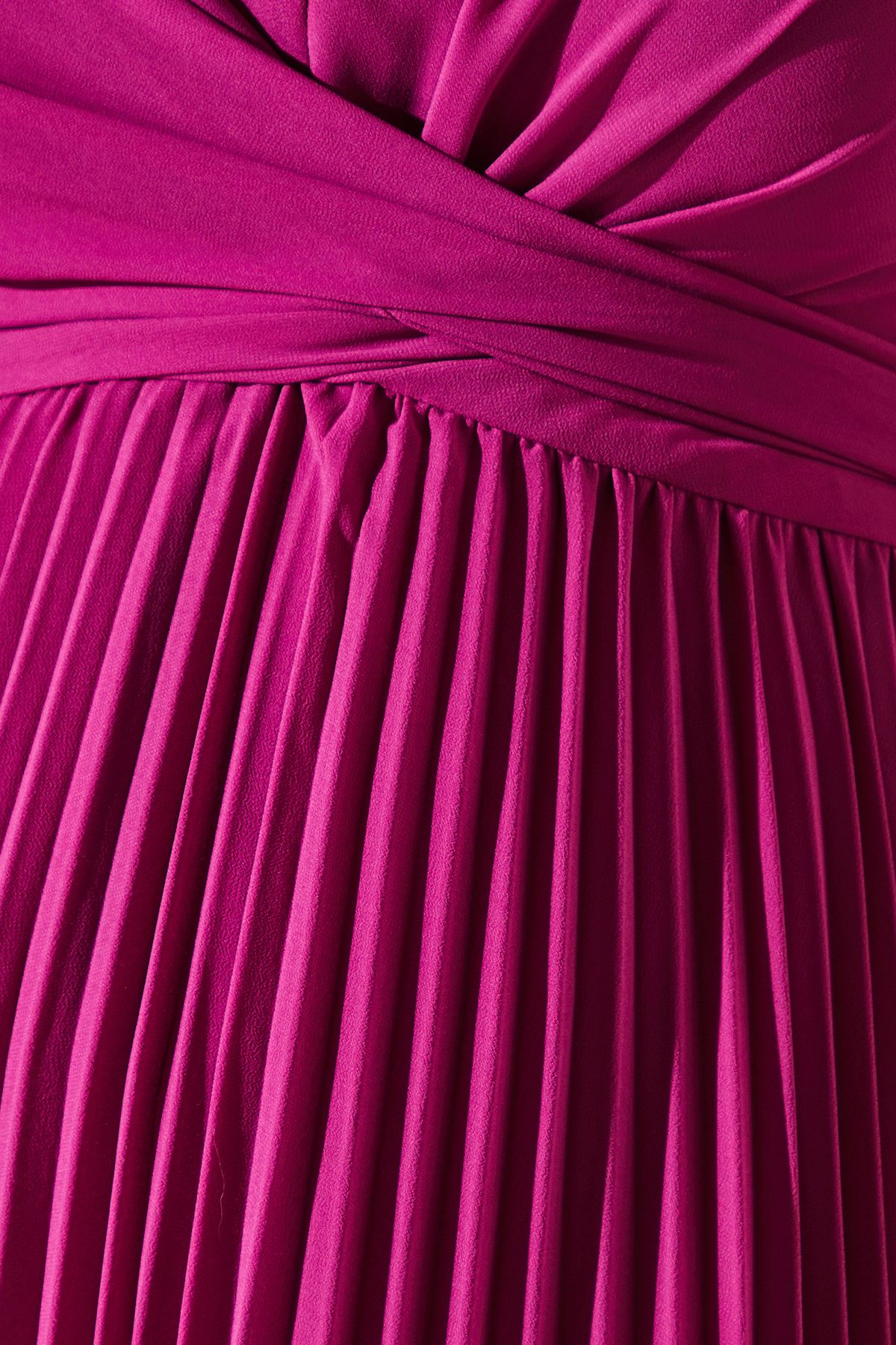 Coast Pleated Wrap Front Dress Magenta image 5