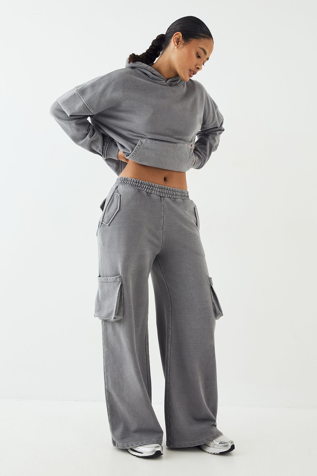 DSGN Studio DSGN Studio Premium Heavyweight Washed Cargo Jogger Charcoal