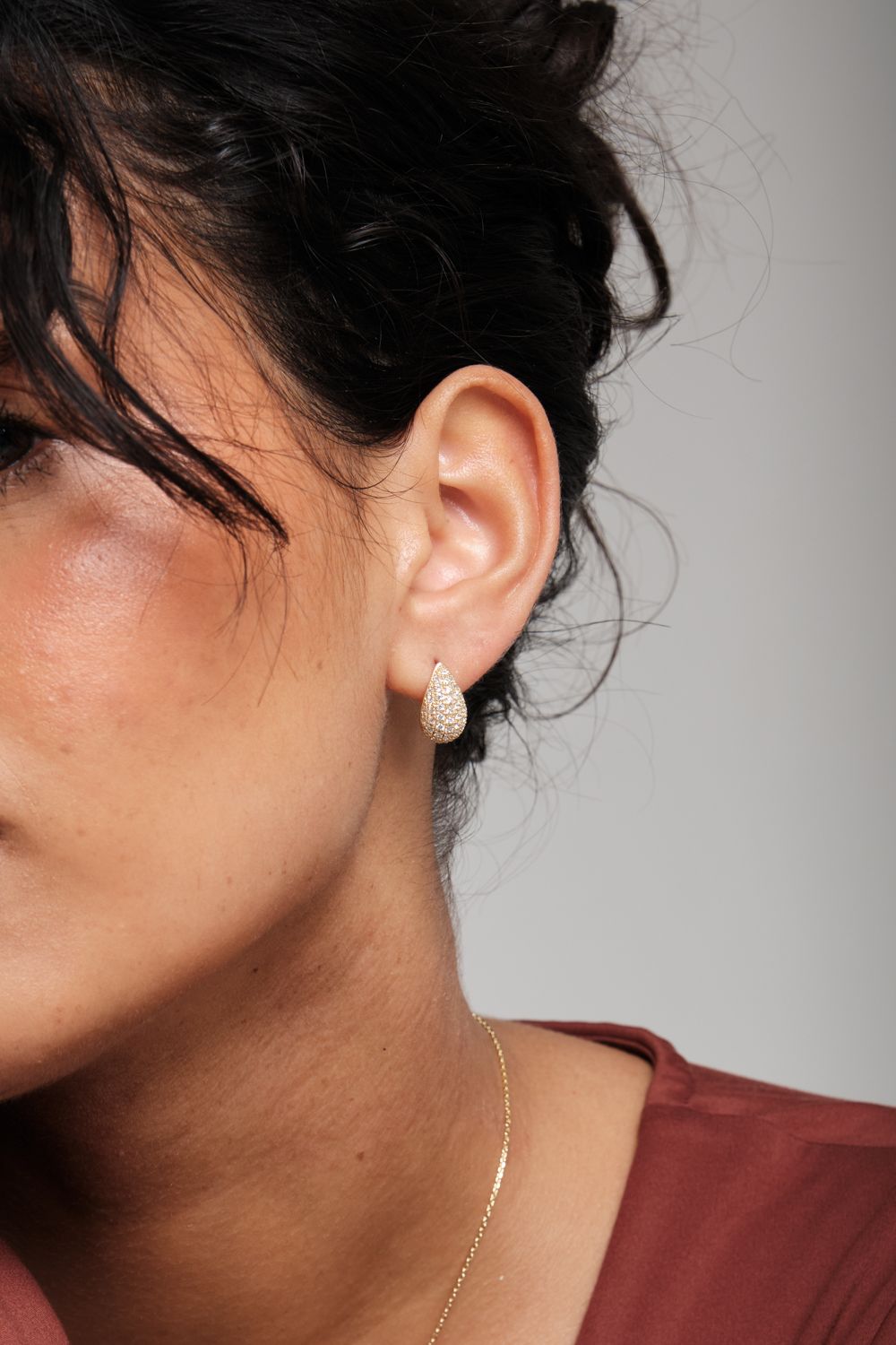 Inicio Gold Plated Cubic Zirconia Teardrop Set  - Gift Box image 3