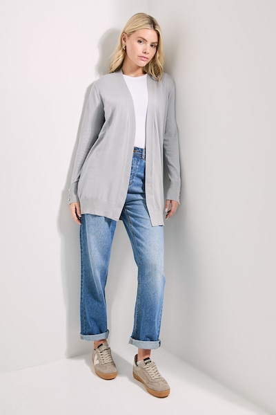 Dorothy Perkins Grey Longline Button Cuff Cardigan Grey