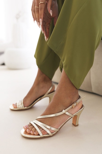 Where's That From 'Adley' Mutli Strap Slingback Low Block Heel