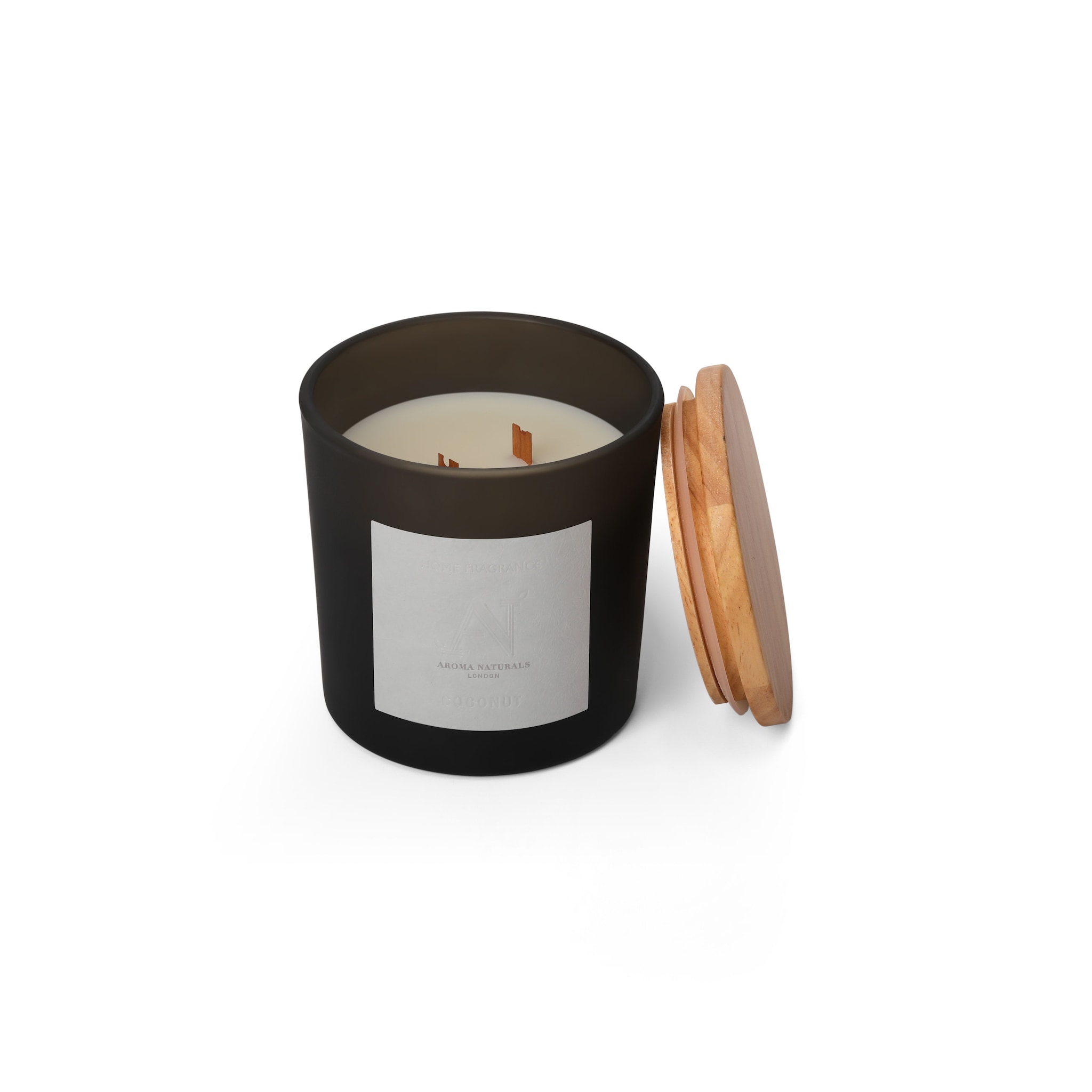 Aroma Naturals Frosted Decadence Glass Candle - Vanilla Bean Scent image 2