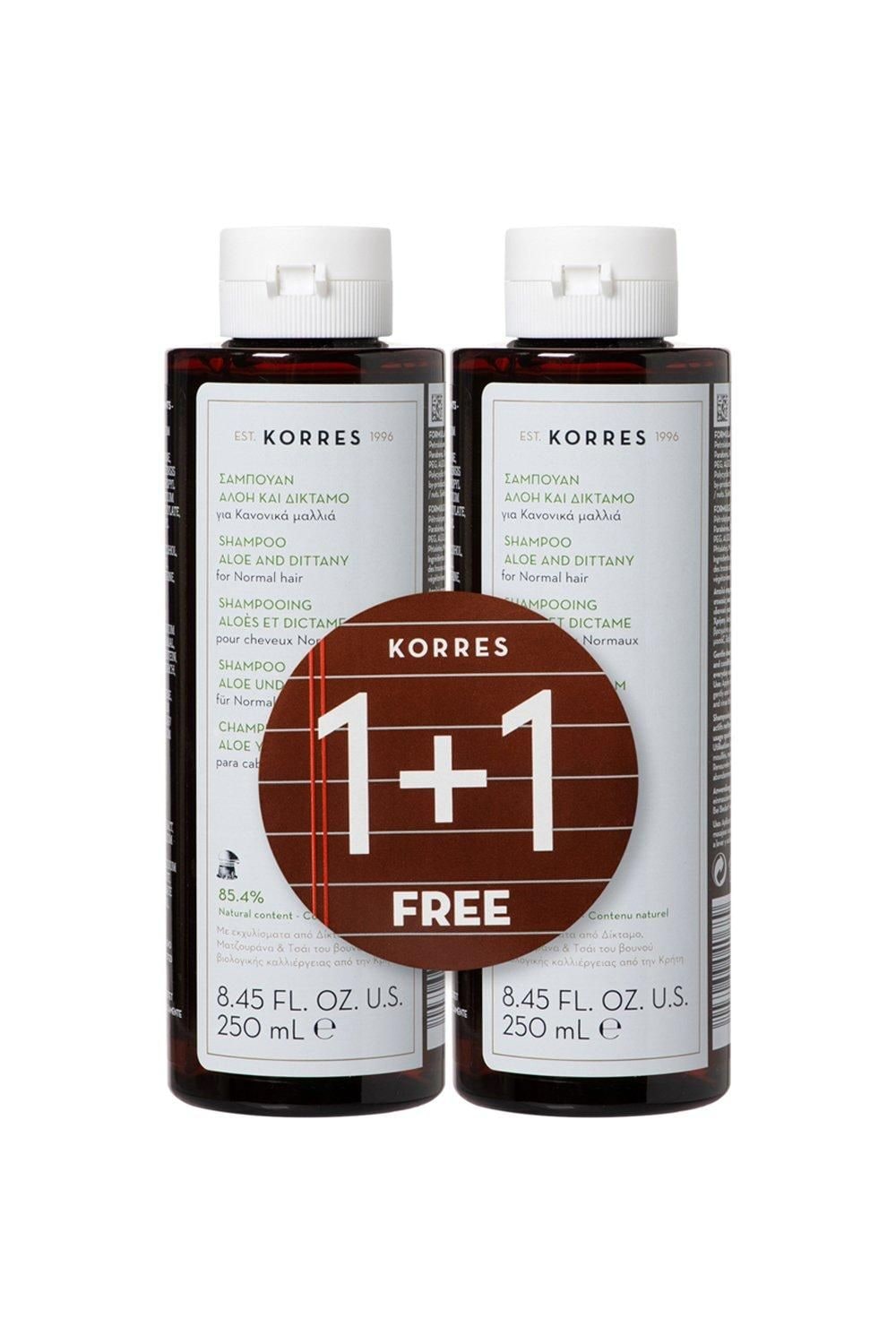 Korres Aloe & Dittany Shampoo 1+1 500ml Multi image 1