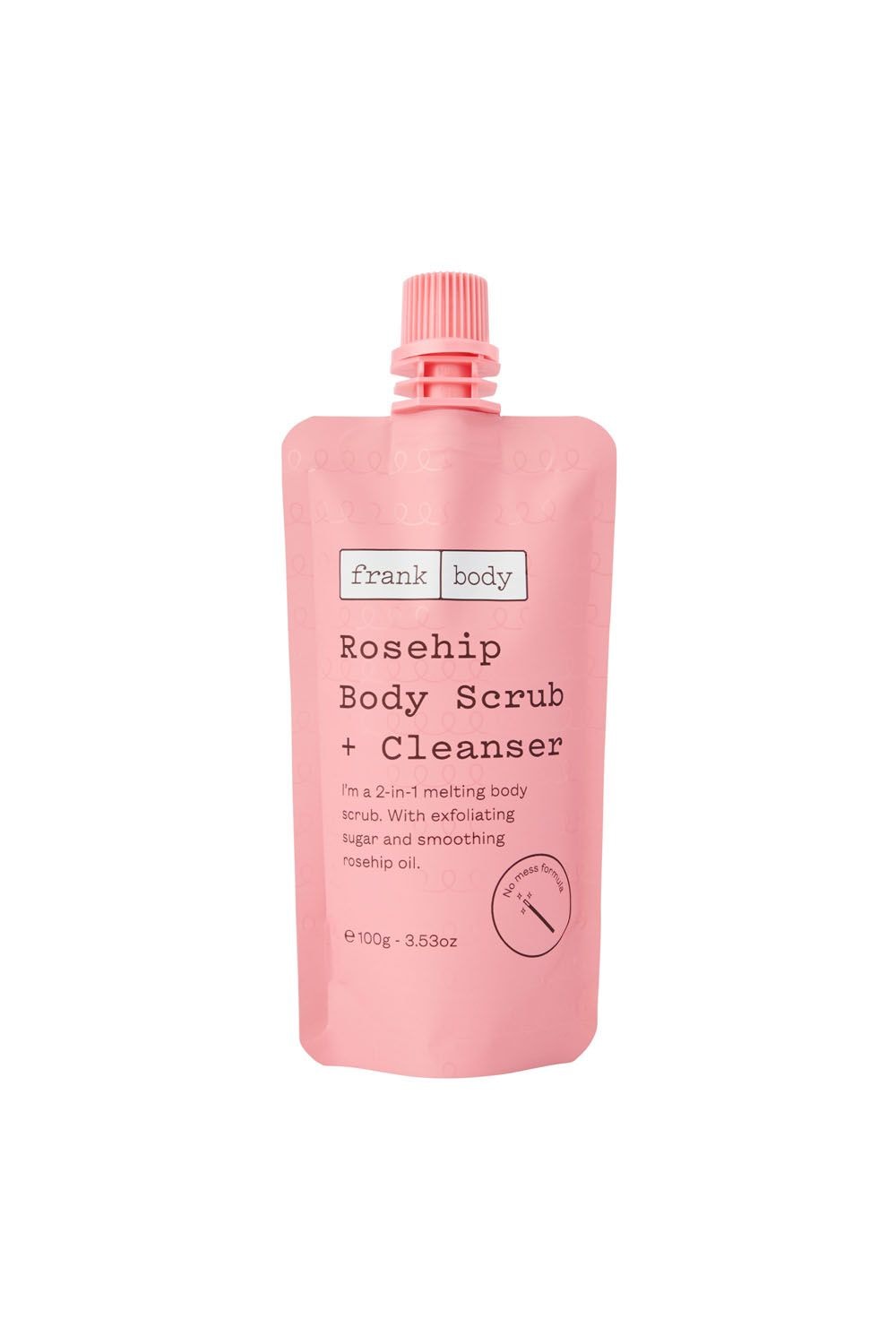 Frank Body Rosehip Body Scrub + Cleanser 100g Multi image 1