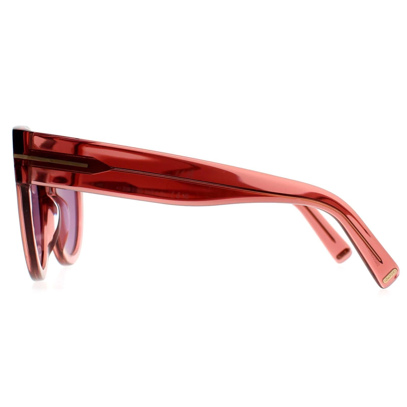 Tom Ford Cat Eye Shiny Pink Pink Mirror Violet Gradient Lucilla FT1063 image 3