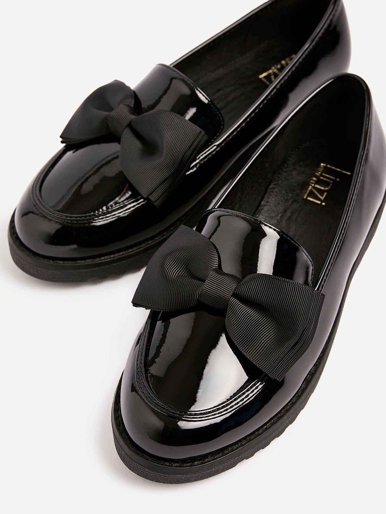 Linzi Violetta Wide Fit Black Patent Loafer image 4