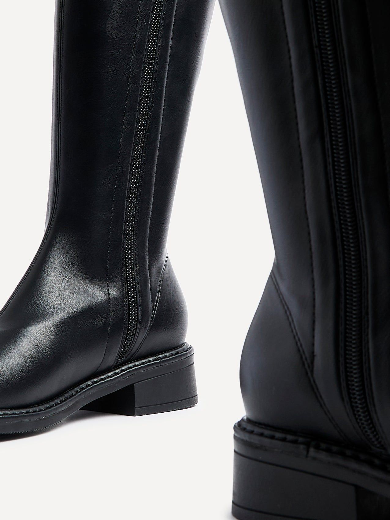 Linzi Nadine Black Faux Leather Knee High Boot image 4