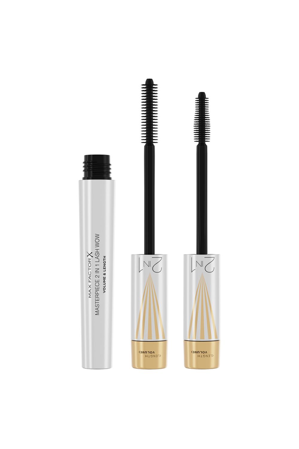 Max Factor Masterpiece 2 In 1 Lash WOW Volume & Length Mascara Black image 1