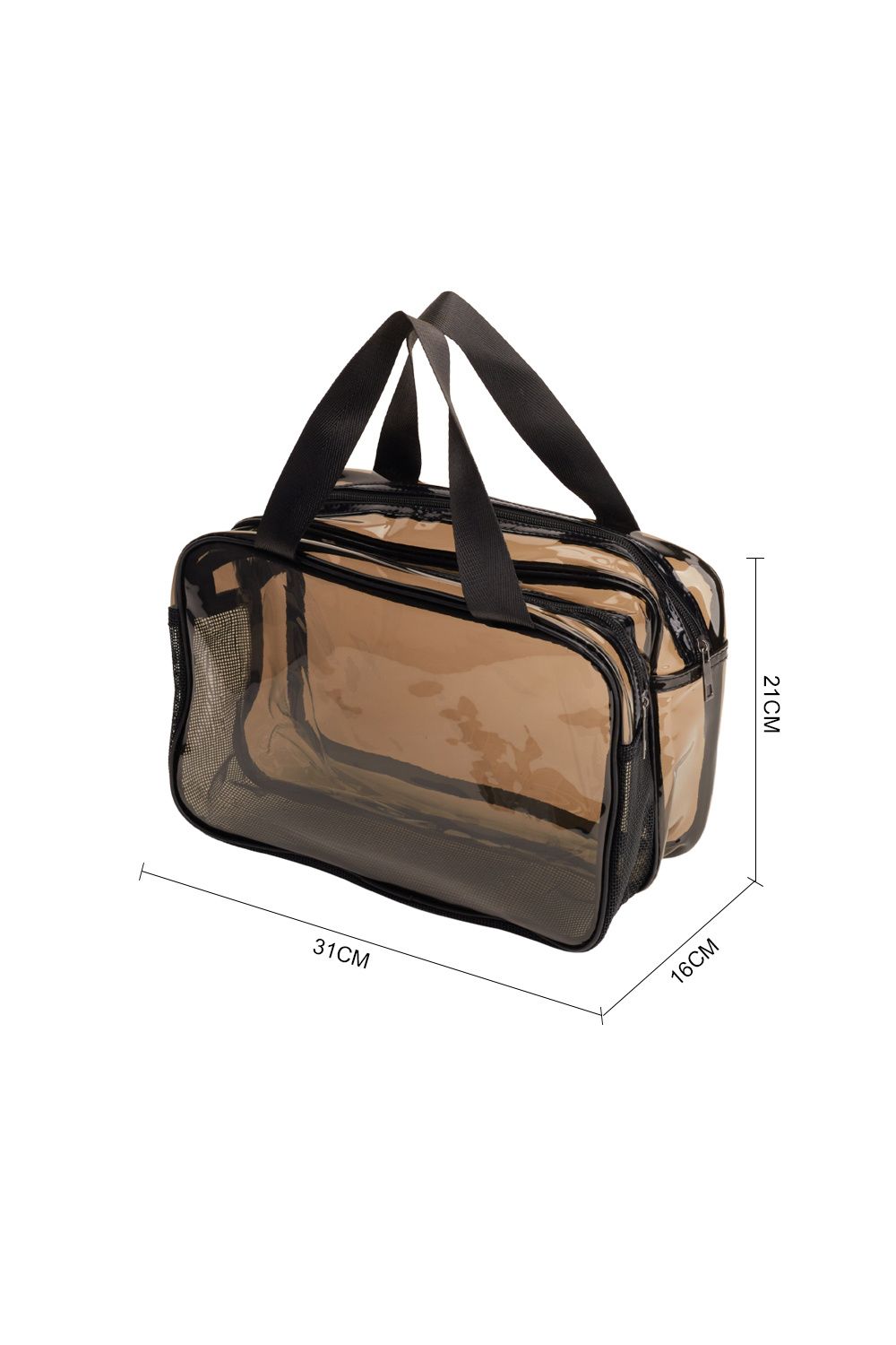 Living and Home Dry/Wet Separation Transparent Travel Makeup Bag image 6