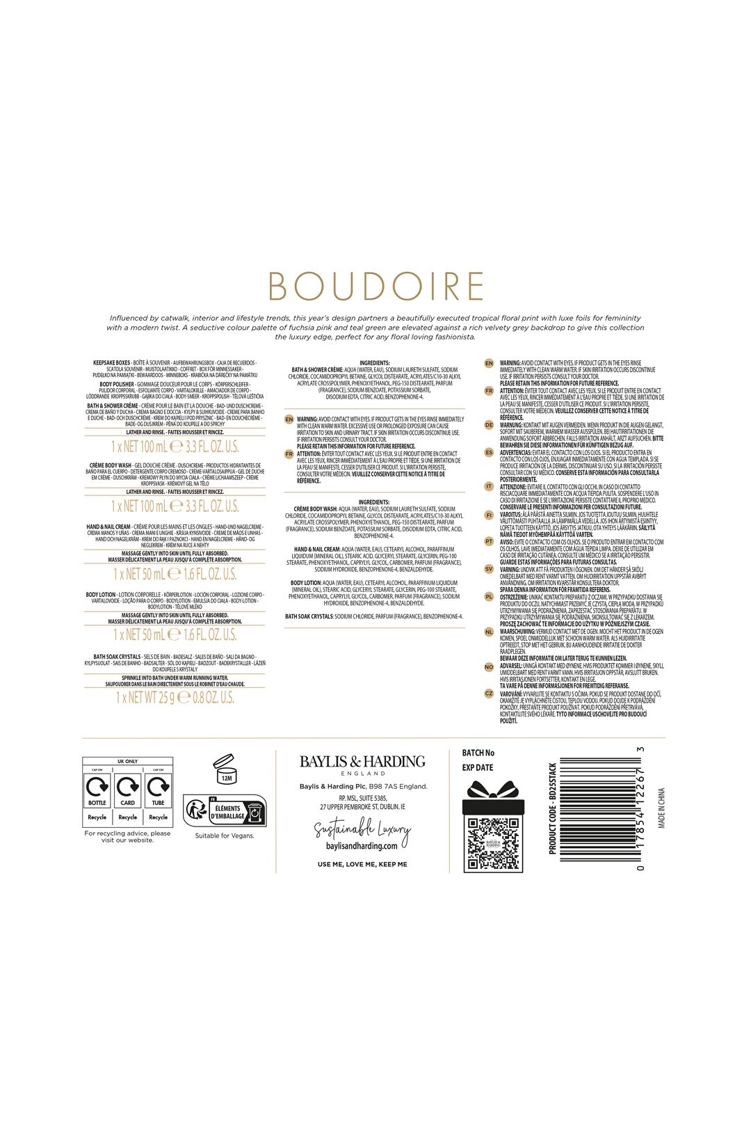 Baylis & Harding Boudoire Luxury Pamper Present Gift Set Multi image 8