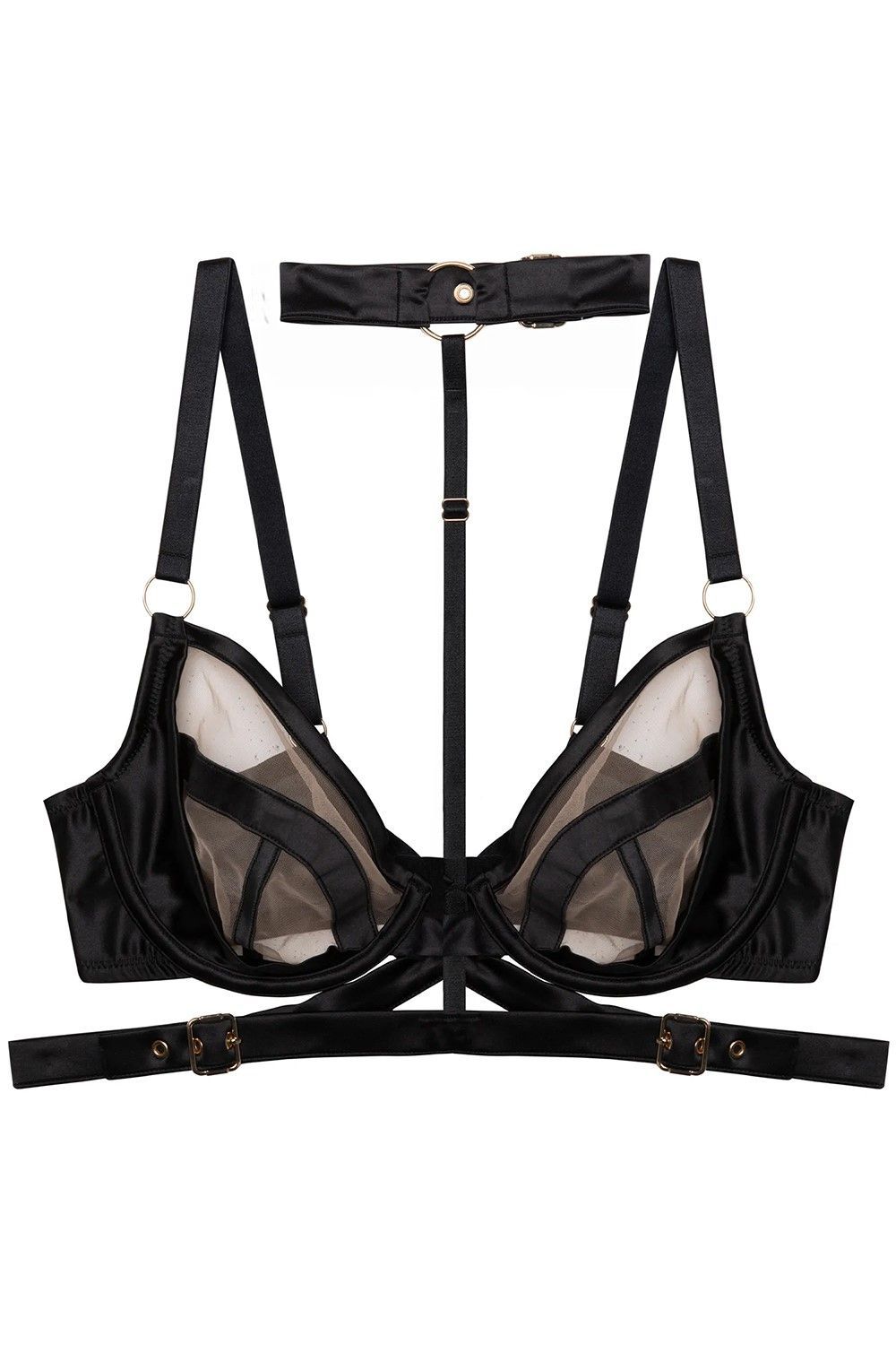 Playful Promises Grace Pink Supportive Net 'Plunge Bra' image 6